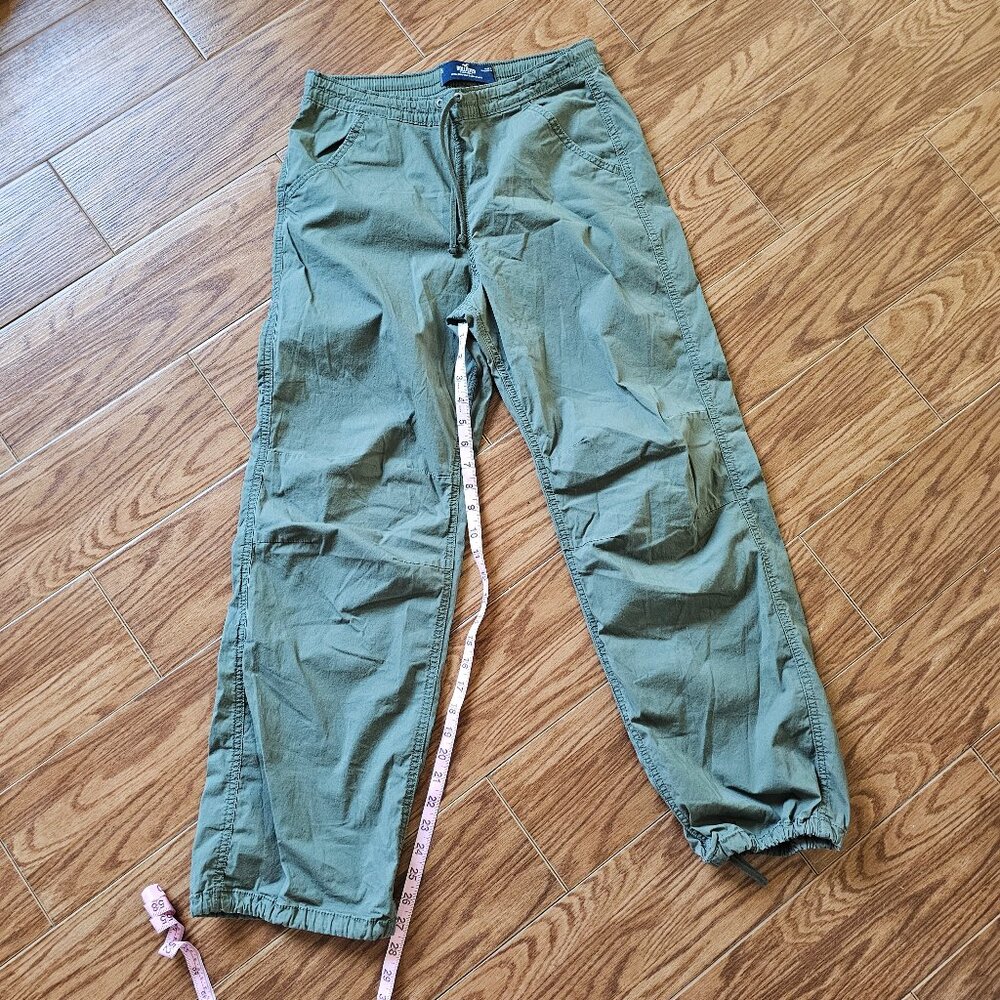 Hollister Olive Green High Rise Baggy Pants | Size S Utility Cargo Style